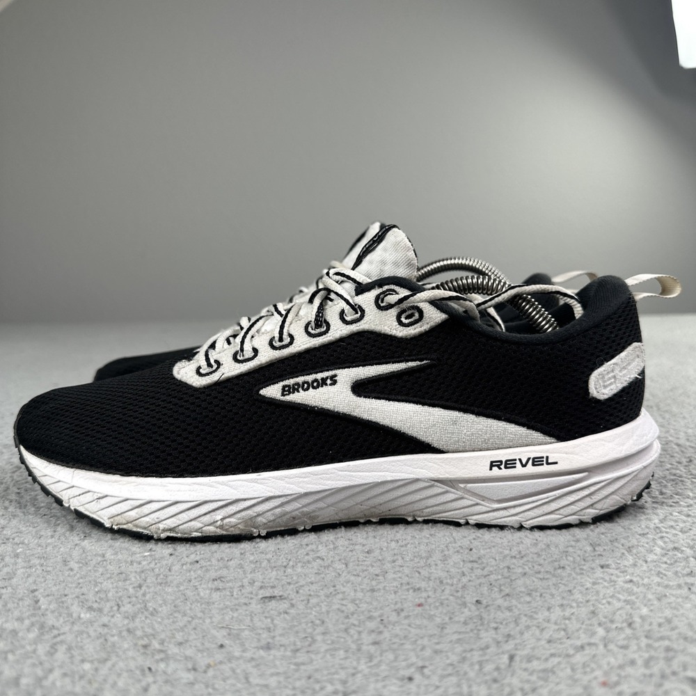 Brooks Revel Men's Black and White Athletic Running Shoes